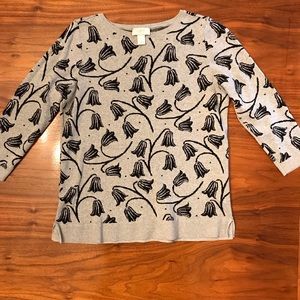 Nearly new Ann Taylor Loft lightweight casual sweater grey and black